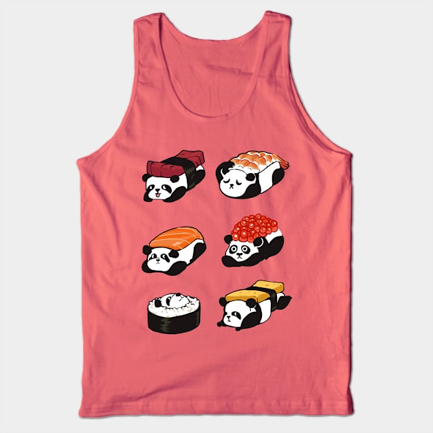 Sushi panda Tank Top by huebucket